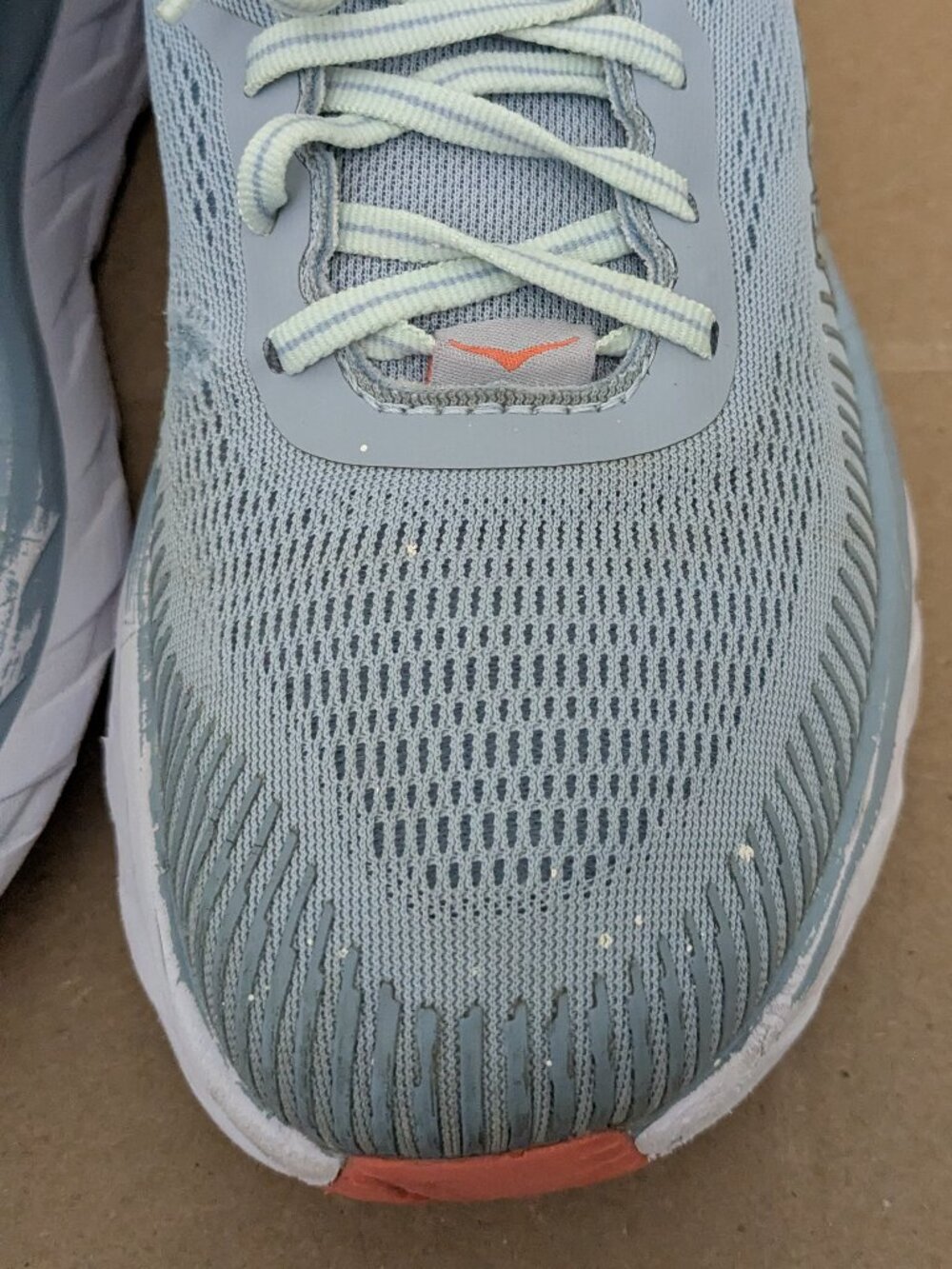 Hoka Women's Bondi 7 Blue Fog Glass Running Shoes 1110531 BFBG Size 11D - Picture 6 of 16